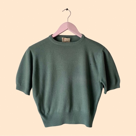 Sweaters - Vintage Lambswool Short Sleeve Sweater